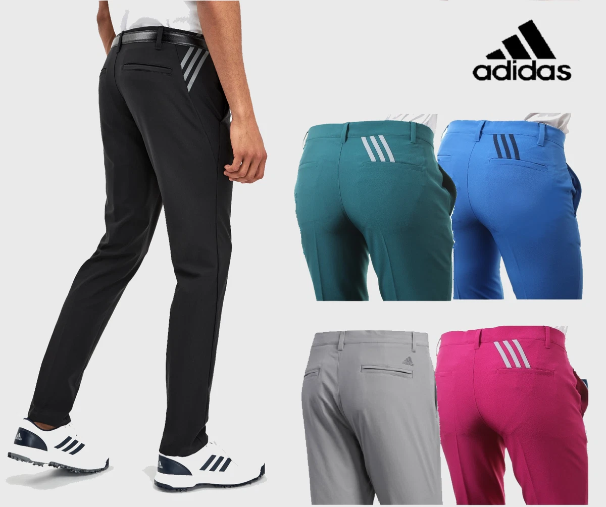 adidas 3 stripe golf trousers black