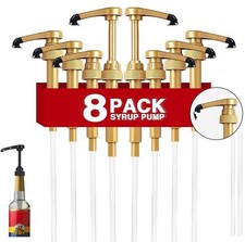 8 Pcs Syrup Pumps With Cap To Avoid Dripping Leak Proof Coffee Syrup Dispenser F