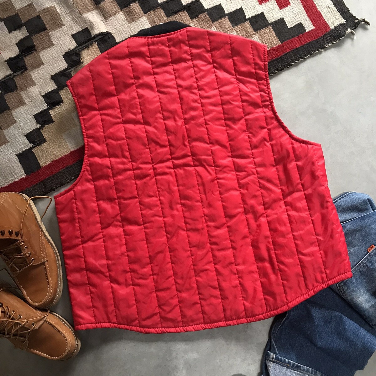 ジャケット・アウター SEARS Quilting Vest Vintage Sears Rugged Quilted Thinsulate Hunting Outdoor Vest