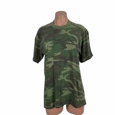 VTG Camouflage Shirt Mens XL Commando Made In USA 80s Single Stitch Boxy