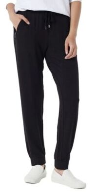 Susan Graver Weekend Jersey Knit Pants Black XXS New