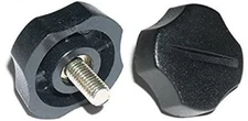 Pro Trucker PTKN5P BLACK PLASTIC 5mm RADIO BRACKET KNOBS (2)