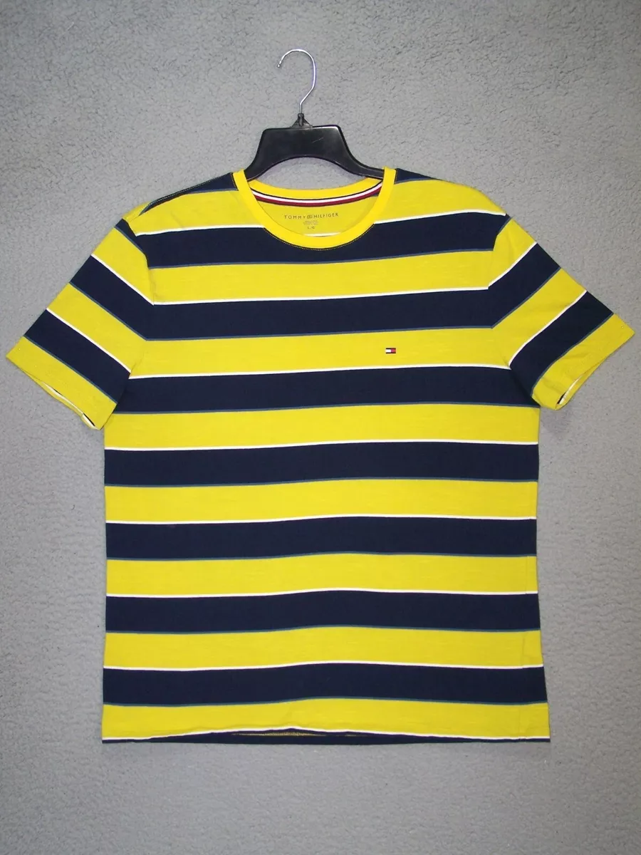 Yellow and black tommy hilfiger shirt new arrivals