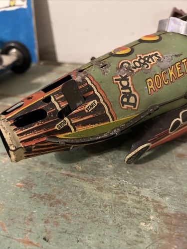 Ancien jouet original Marx Buck Rogers Rocket Police Patrol années 40 litho étain - Photo 13 sur 16