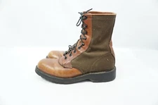 Vintage Chippewa Men 8.5 D Viper Cloth Brown Fabric/Leather Lace up Snake Boots