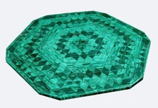 36" Unique Malachite Stone Center Side Sofa Coffee & Hotel Room Table Furnitures