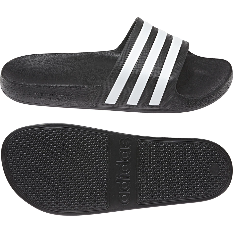 Adidas Mens Sliders Adilette Aqua Slide Shoes Beach Flip Flops Sandals Slippers - Image 4 of 4