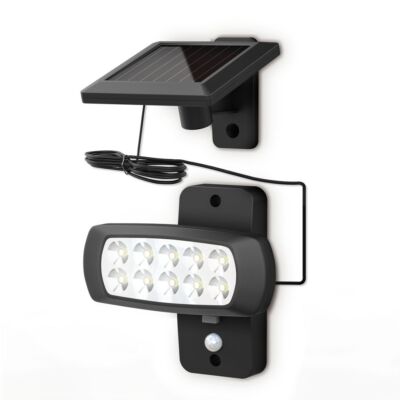 LED Außenleuchte, Sensor, Solar, schwarz