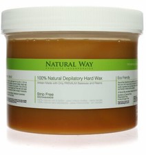 Natural Way Hard Wax: Face  Body Waxing  Original Formula Microwaveable - 24oz