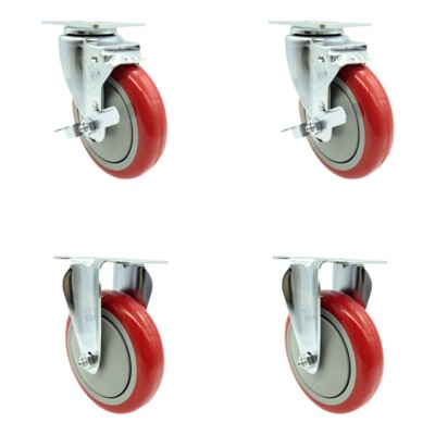 Cambro UPCS400CK Ultra Pan Carrier Caster with 2 Rigid Replacement Set - SCC