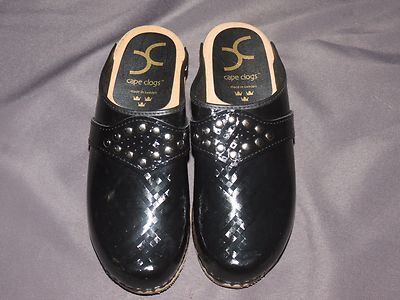 Cape Clogs Womens Leather Danish Clog Open Back Sandals