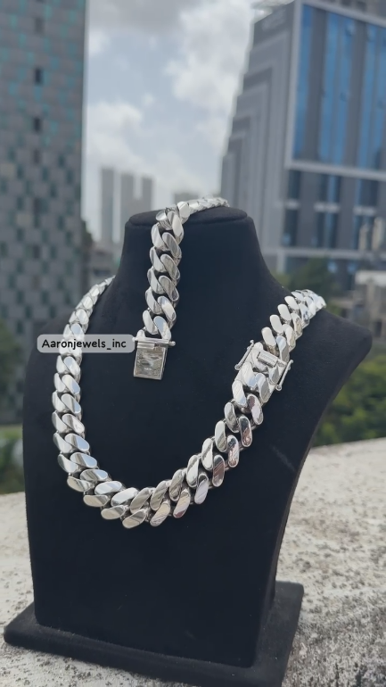 Solid 925 Sterling Silver 20mm Miami Cuban Chain 26″ | 450–500g