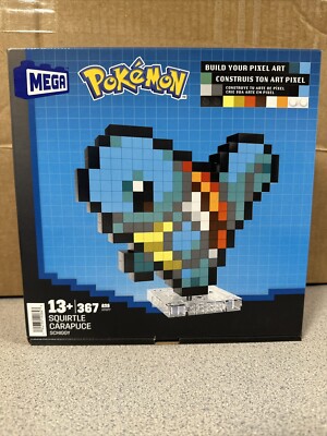 MEGA Pokémon Action Figure Building Set Squirtle Pixel Retro Legos 367 Pcs