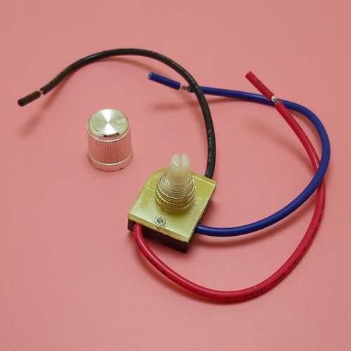 2 Circuit 3-Way Universal Lamp Dimmer Switch with Rotary Knob Brass Finish - Picture 2 of 8