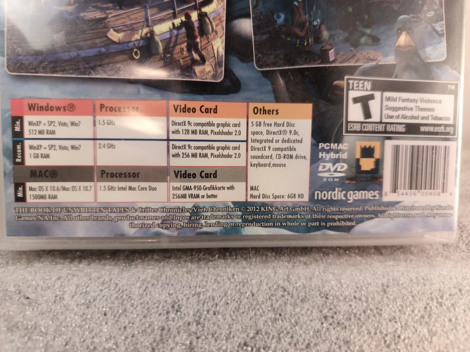 Book of Unwritten Tales THE CRITTER CHRONICLES PC & MAC Game Adventure NEW - Image 3 of 4