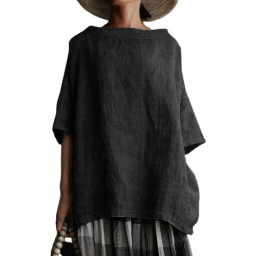 Übergröße Damen Kurzarm Kaftan Bluse Urlaub lose T-Shirts Tunika Tops Tee - Bild 20 von 45