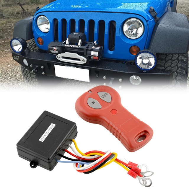 12V Wireless Winch Remote Control Kit Fit For Jeep ATV SUV Offroad