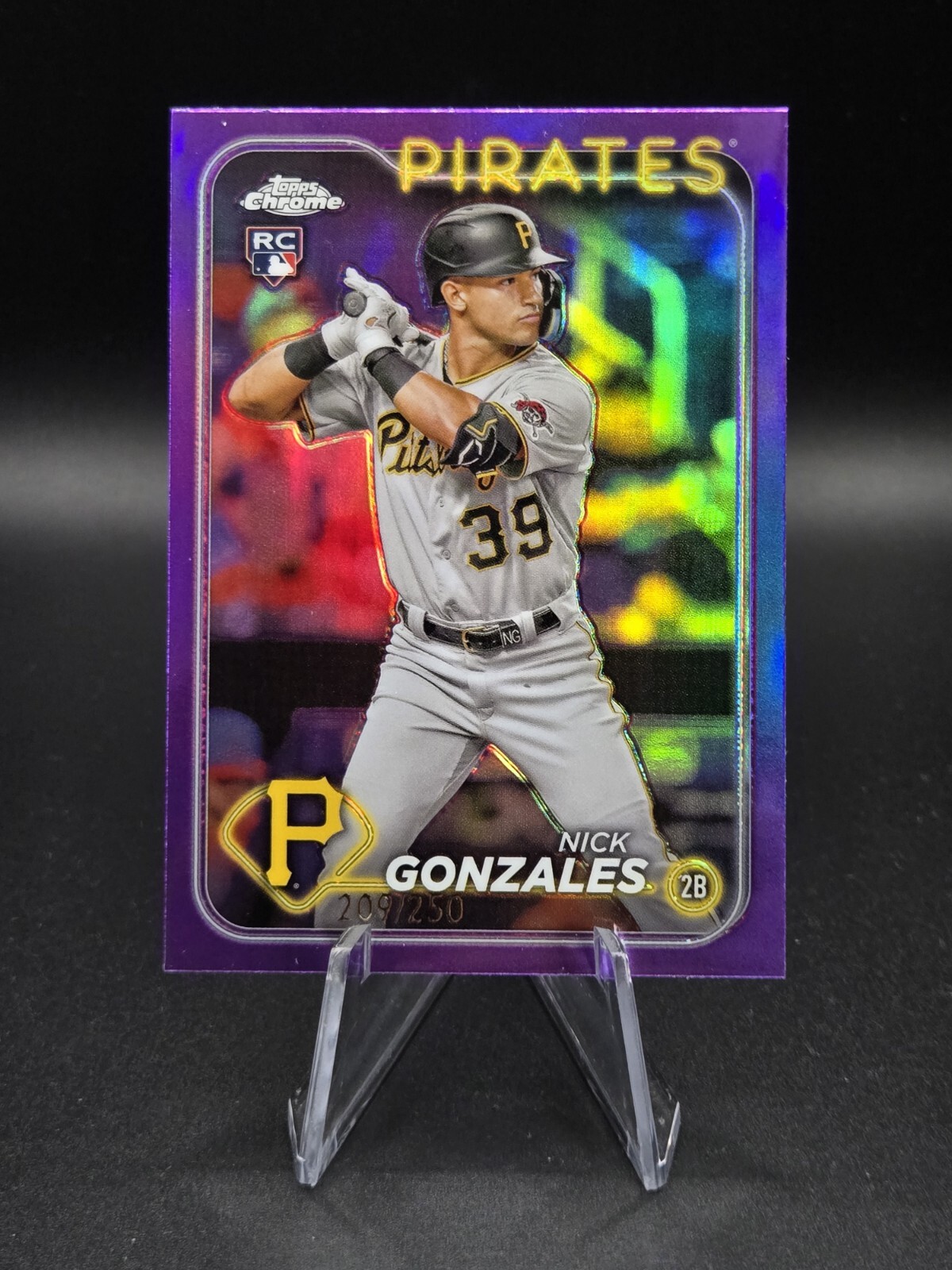 2024 Topps Chrome - Nick Gonzales - Purple Refractor /250 Pittsburgh Pirates #72