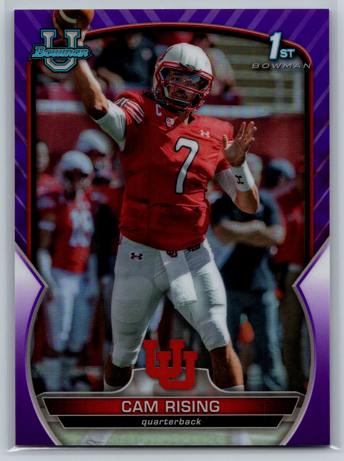Cameron Cam Rising 2022 Bowman University Chrome 1st Purple Refractor /399 #76