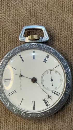 Antique 1879 Elgin B.W. Raymond 18S Pocket Watch - Gilt Railroad Grade RUNS