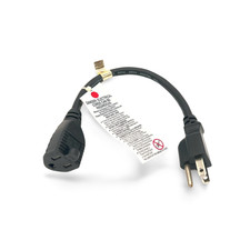 1ft 16 AWG Heavy Duty AC Power Extension Cord UL Approved - Black