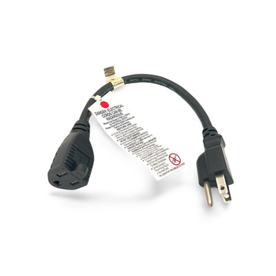 1ft 16 AWG Heavy Duty AC Power Extension Cord UL Approved - Black