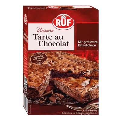 Ruf Tarte au Chocolat Backmischung mit Kakaobohnen Packung 470g