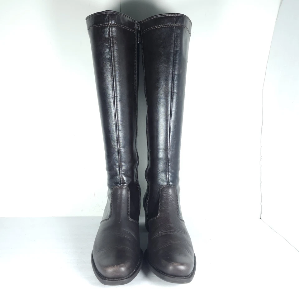 Botas de motociclista PAUL GREEN US7,5E AU5 de cuero marrón con cremallera completa para mujer Foto 3 de 4