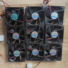 Set of 9 DC Brushless Fan Motor 80mm x 25mm 12V PWM Server Fan