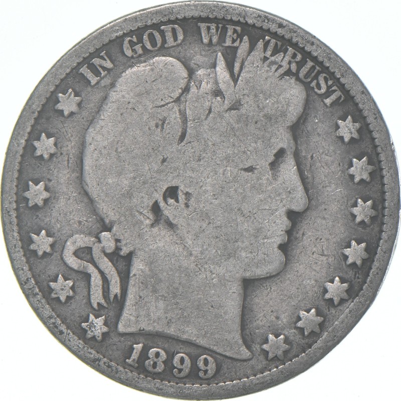 1899 Barber Half Dollar Average Circ 90% Silver *3371