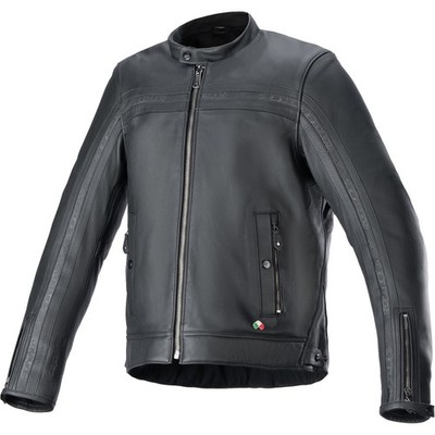 Alpinestars Dyno Leder Motorradjacke Md Schwarz/Schwarz