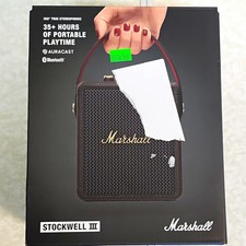 Marshall Stockwell III Portable Bluetooth Speaker Black/Brass 35 H