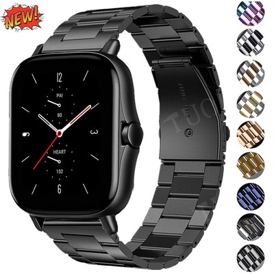 Edelstahl Armband für Huami Amazfit GTS 4 Mini 3 2 2e GTR 42 47mm Pro BIP 5 Lite