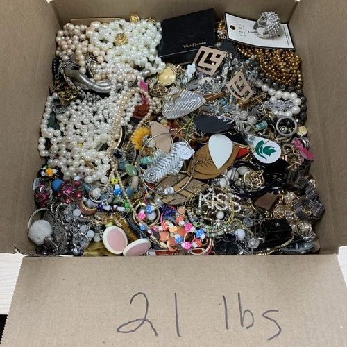 Huge 21 Pound Vintage to Now Costume Jewelry most wearable some craft/repair LOT
