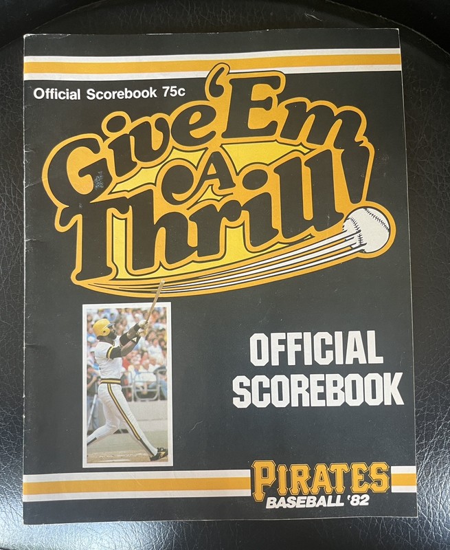 1982 Pittsburgh Pirates Scorebook With Autographs Dave Parker Johnny Bench,Ray