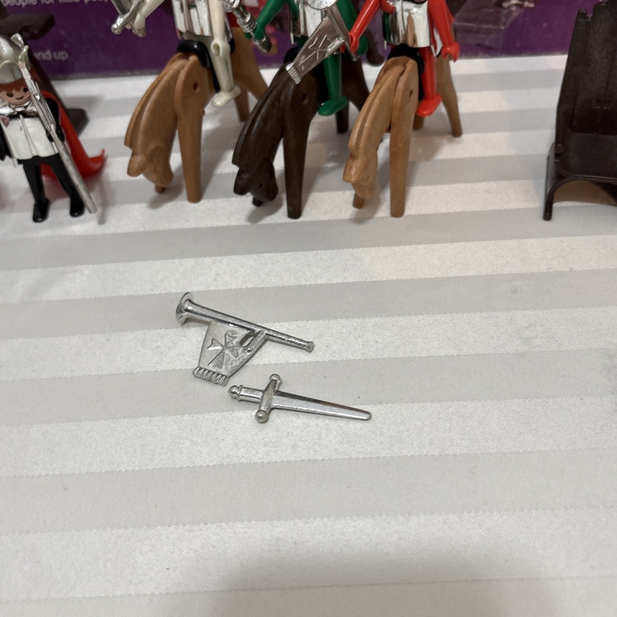 Playmobil Knight Deluxe Set Parts With Original Box Vintage 1976