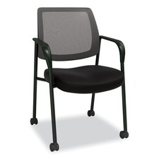 Alera WX43BME17 Wessex Mesh Fabric Guest Chair, 24.41 X 23.62 X 35.04, Black