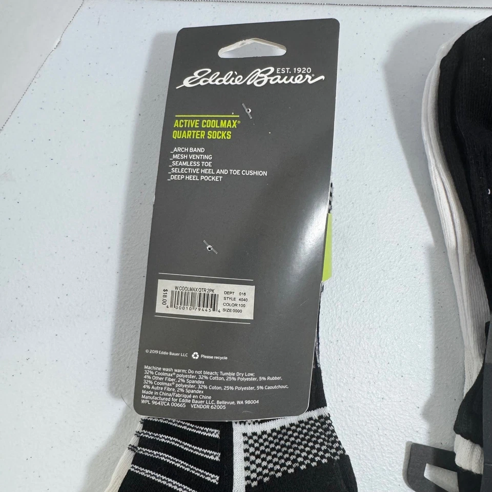 8* pares de calcetines de cuarto para mujer Coolmax Active blanco negro gris rosa beige OLDSTOCK Foto 4 de 4