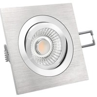 QF-2 Alu Led-Einbauspot Flach Schwenkbar 230V, 6W, Warmweiß 2700K Dimmbar