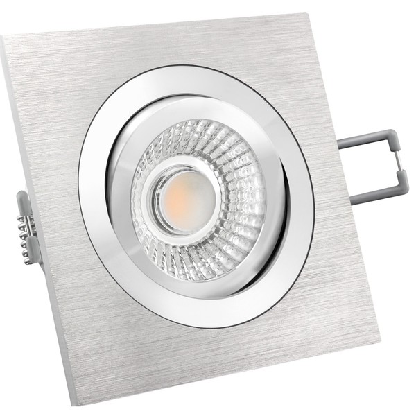 QF-2 Alu Led-Einbauspot Flach Schwenkbar 230V, 6W, Warmweiß 2700K Dimmbar-image