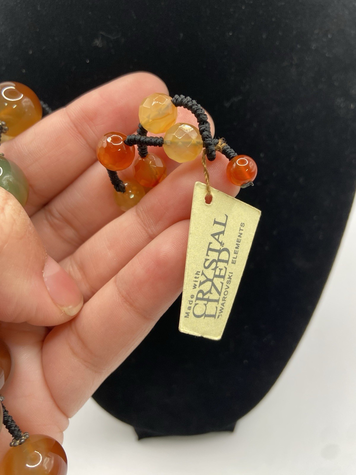 Mixed Agate Crystallized Swarovski Elements Cord … - image 9
