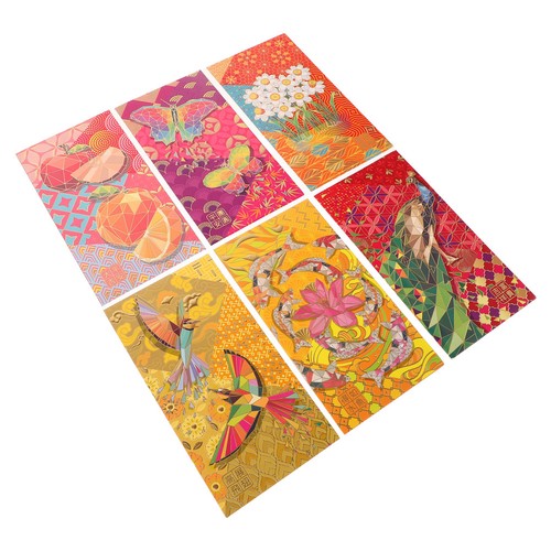 6 Pcs Origami Paper Japan Chinese Red Envelopes New Year Money Pockets - Afbeelding 11 van 12