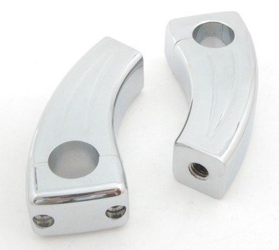 Chrome 3.5'' Pullback Handlebar Risers for 1'' Handlebars Pull Back 1.5'' Risers