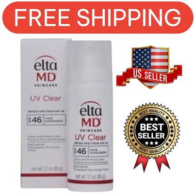 #ad Elta MD UV Clear Broad spectrum Facial Sunscreen SPF46 1.7oz Exp 3 2027 New Box $25.99
