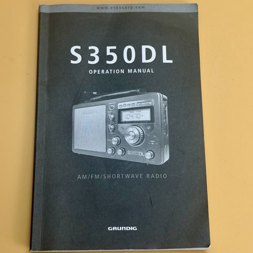 Grundig s350DL AM/FM Shortwave World Receiver Owners Instruction Manual Only