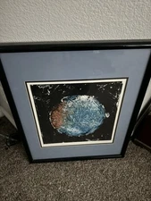 Pair of Bob Eggleton Signed Original Art Sci-Fi Space Wormhole Pastel + Shuttle