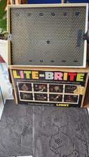 Vintage 1978 Hasbro Lite-Brite 5455 Working Light Box w Box Pegs  Templates