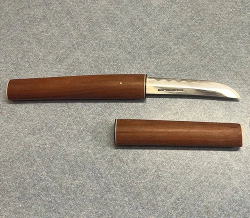 Seki Japan Samurai Katana Tanto Fixed Blade Knife, 8.5", 3" SS Blade Wood Case