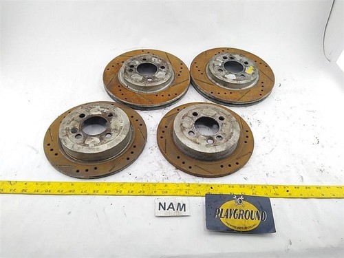 02 03 04 05 06 BMW Mini Cooper Brake Rotor Set Of 4 Drilled & Slotted - Picture 1 of 12