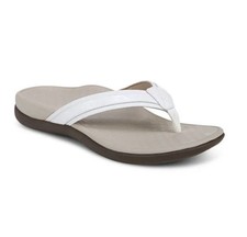 Vionic Women's Tide II White Sandal - Orthotic Arch Support Comfort Flip Flop